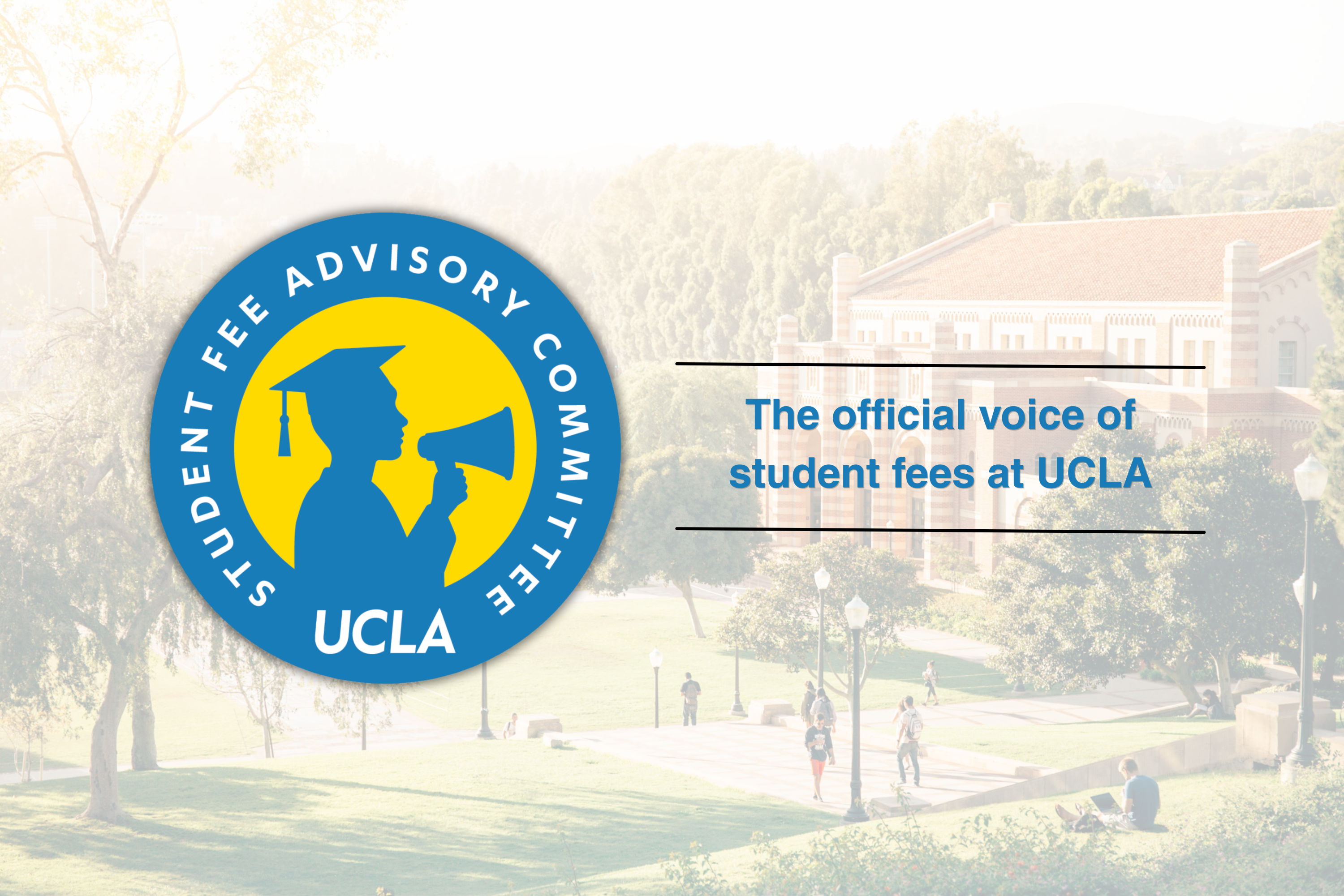 SFAC logo with the background showing UCLA campus